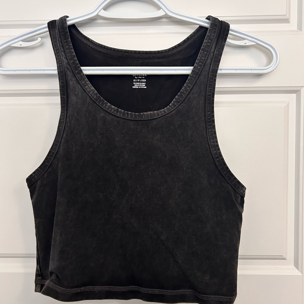 Washed Black Tank Top
